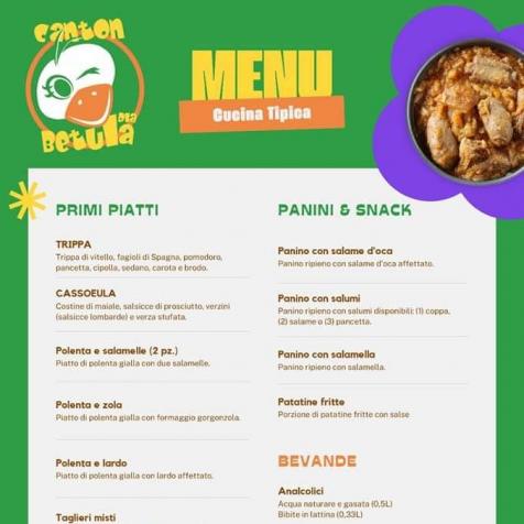 Menu Betula